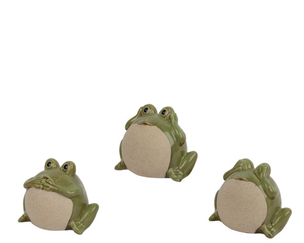 Frosch in grün aus Porzellan