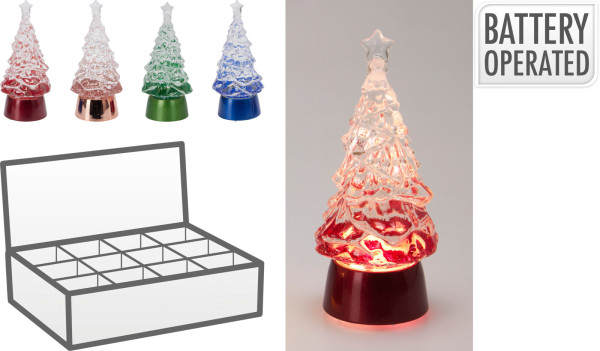 Dekoobjekt LED X-MAS TREE in mehrfarbig aus Materialmix