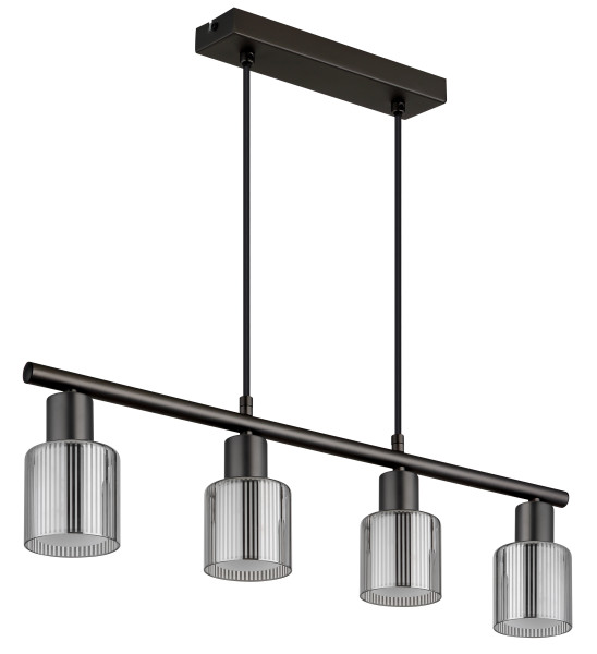 Hängeleuchte VILLEGAS in schwarz aus Metall