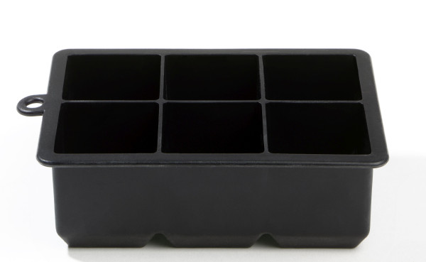 Eiswürfelform in schwarz aus Silikon