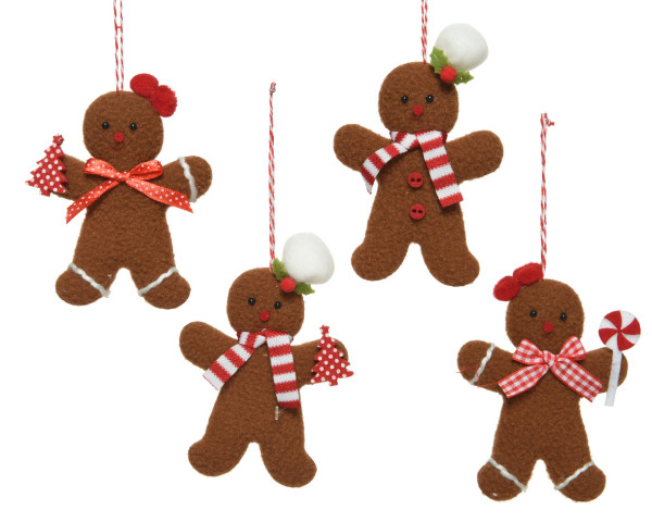 Christbaumschmuck Hänger LEBKUCHEN in braun aus Polyester