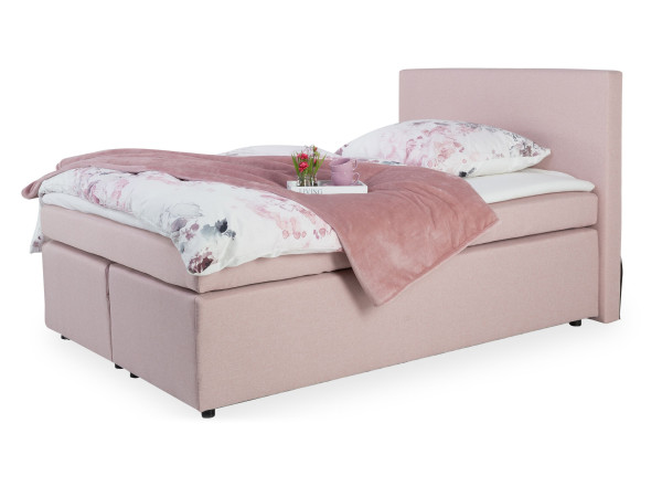 Boxspringbett SUNJA in flamingo aus Stoff
