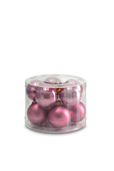 Weihnachtskugel-Box VINTAGEROSA in rose aus Glas