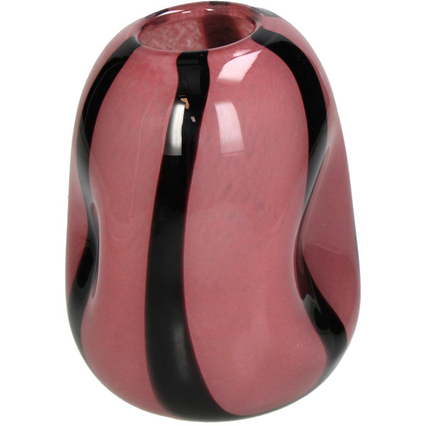 Vase BURGUNDY in burgund aus Glas