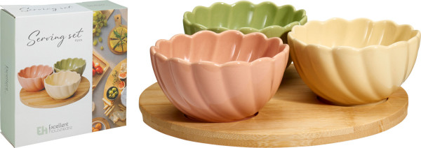 Schüssel-Set FIORE in mehrfarbig aus Steinzeug