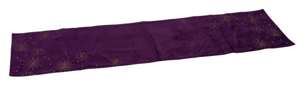 Tischläufer STERNE in lila aus Samt