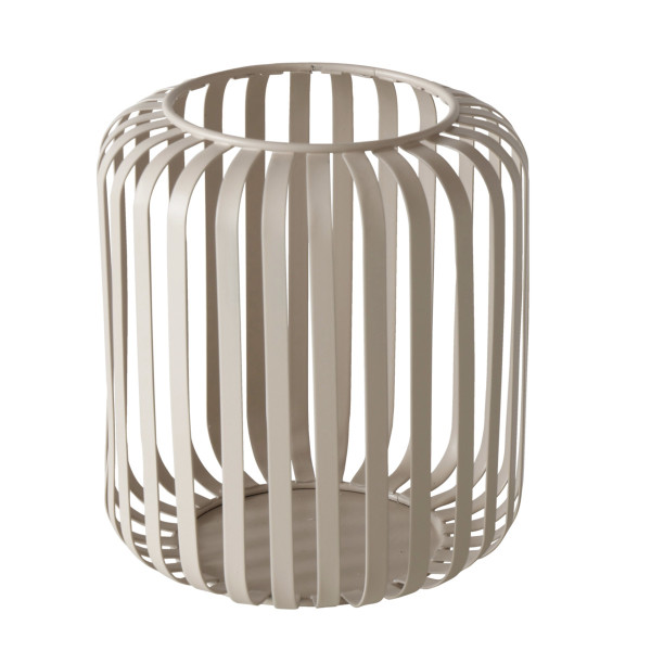Windlicht VIKI in beige aus Eisen