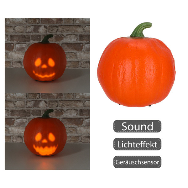 Kürbis HALLOWEEN FACE LED in mehrfarbig aus Kunststoff