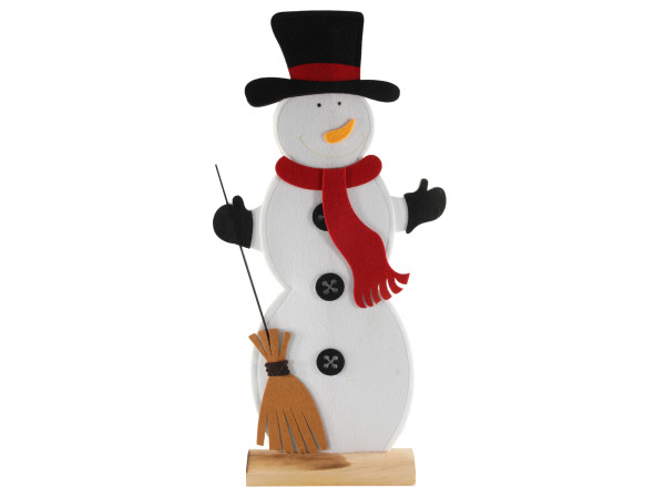 Dekofigur SCHNEEMANN in mehrfarbig aus Filz