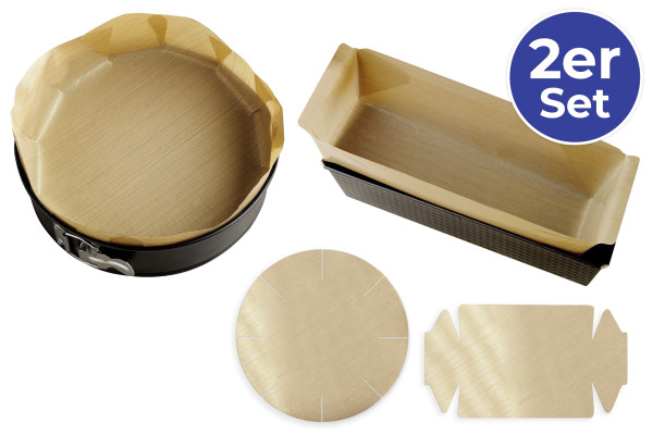 Backform Zuschnitt 2er Set in braun aus Kunststoff