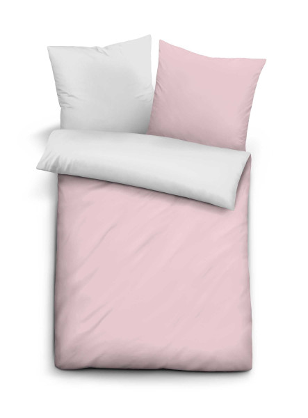 Bettwäsche Mikrofaser in rose aus Polyester