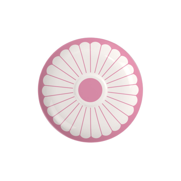 Untertasse Fleur cassis in pink aus Bone China