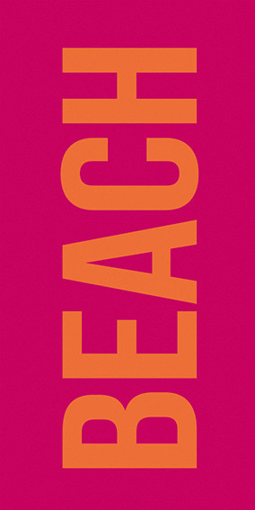 Strandtuch BEACH in pink aus Baumwolle