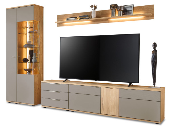 Wohnwand HARPER SHERMAN in Risseiche aus Dekor