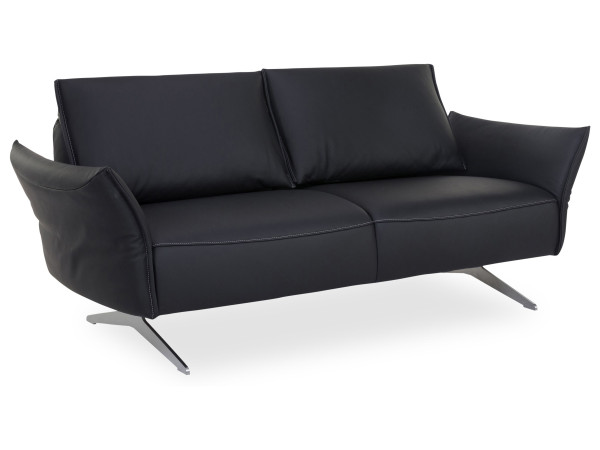Sofa 2,5 Sitzer KOINOR VINETO in nero aus Leder