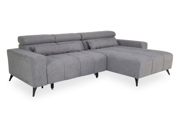 Polsterecke BAYLENE in grau aus Stoff