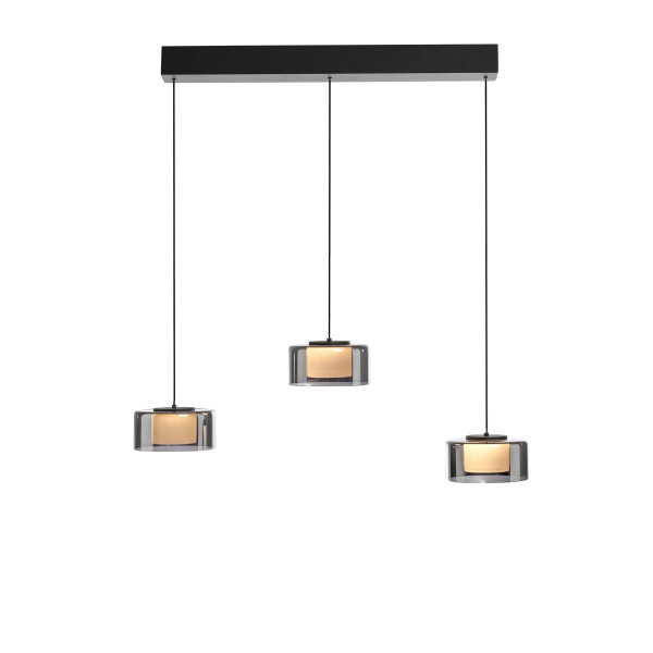 Pendelleuchte RIKA in schwarz aus Glas
