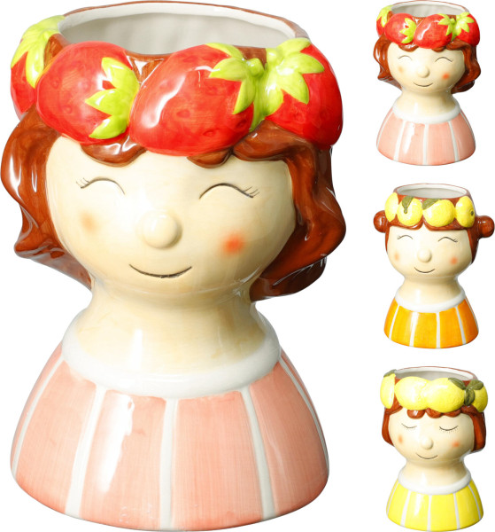 Vase WOMAN in mehrfarbig aus Dolomit