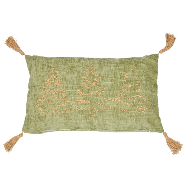 Kissen CHENILLE in Khaki aus Polyester