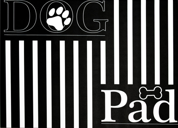 Dog Pad - STRIPES SCHWARZ in schwarz aus Polyvinyl
