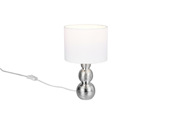 Tischleuchte LOVA silber in silberfarben aus Keramik