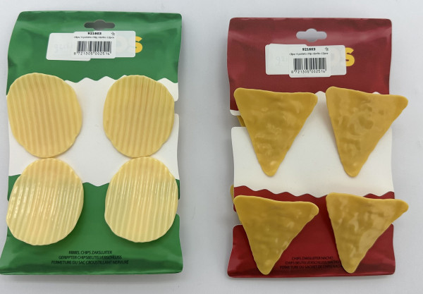 Clips-Set CHIPS & DORITO in mehrfarbig aus Kunststoff