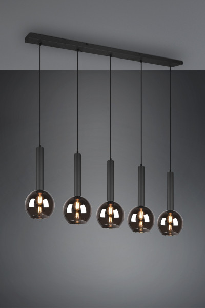 Pendelleuchte CLAYTON in schwarz aus Metall