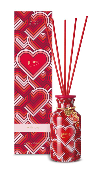 Raumduft ipuro WITH LOVE in rot aus Glas