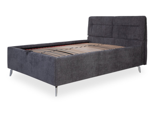 Polsterbett vito NIVORA in anthrazit aus Stoff
