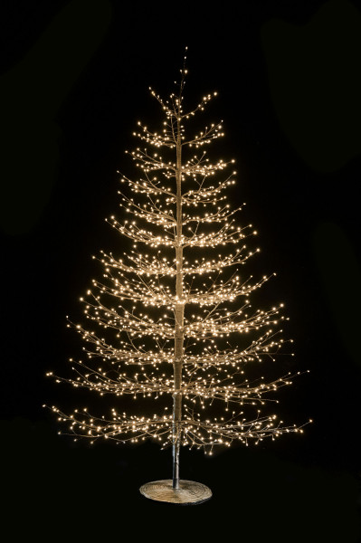 Weihnachtsbaum LED in goldfarben aus Metall