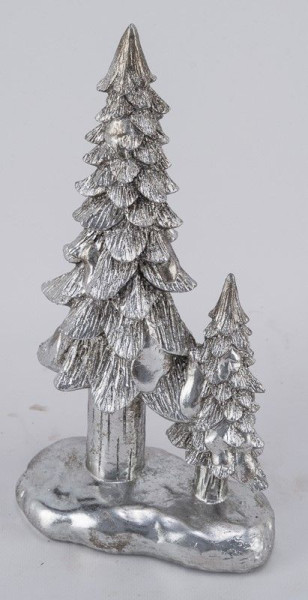Weihnachtsbaum in silberfarben aus Kunststoff