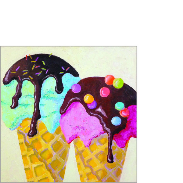 Servietten SWEET SCOOPS in bunt aus Papier