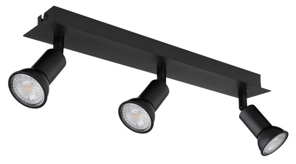 Wand-/Deckenspot DREW in schwarz aus Metall