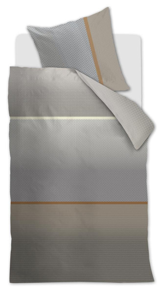 Bettwäsche ALLURING Satin in beige aus Baumwolle