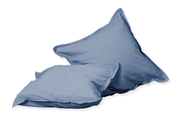 Kissenbezug Renforcé blau in blau aus Baumwolle