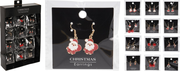 Ohrringe X-MAS in mehrfarbig aus Metall