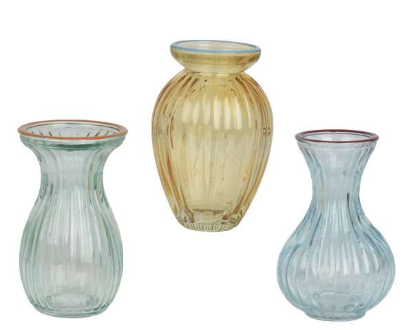 Vase in mehrfarbig aus Glas