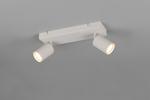 Wandspot SOKA 2-flammig in grau aus Metall