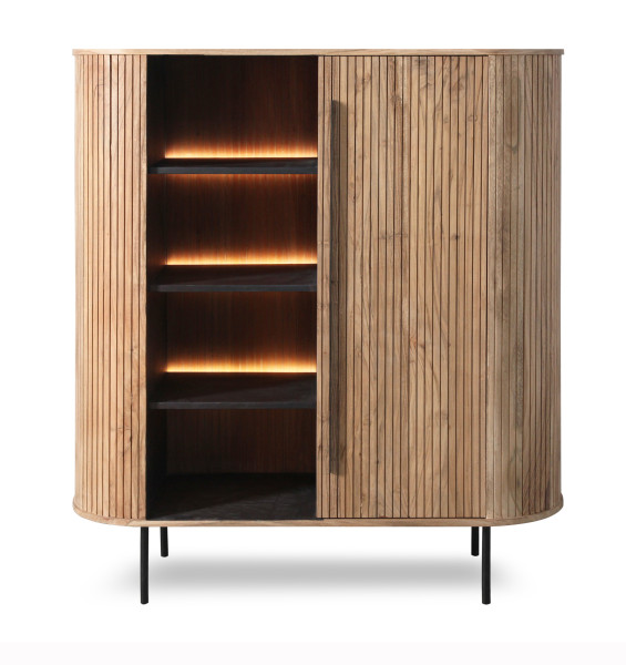 Highboard in stone aus Akazie