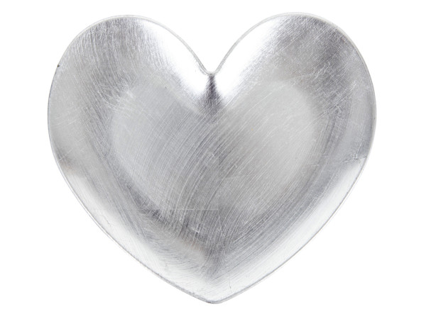 Tablett HEART silber in silberfarben aus Metall