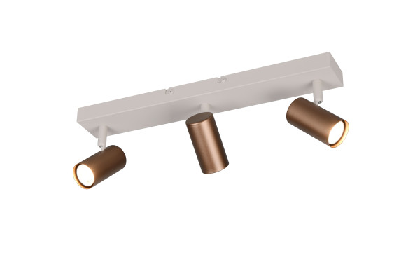 Deckenspot TARYN 3-flammig in coffee aus Metall