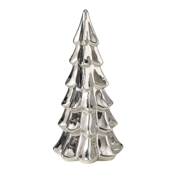 Weihnachtsbaum DORINO in silberfarben aus Porzellan