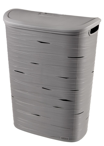 Wäschesammler RIBBON grau in grau aus Polypropylen