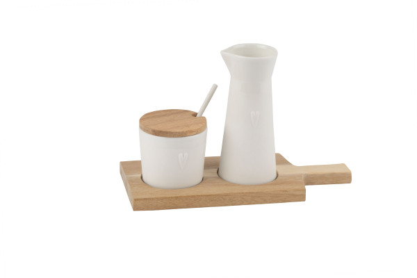 Milch-/Zucker-Set FREUNDE in weiß aus Porzellan