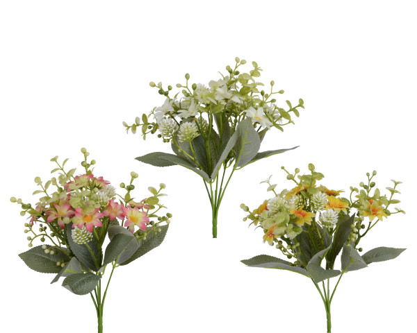 Kunstblumenstrauss FLEUR in mehrfarbig aus Polyester