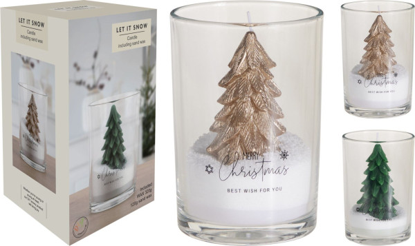 Kerze im Glas aus Wachs