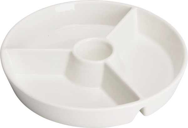 Servierschale in weiß aus Porzellan