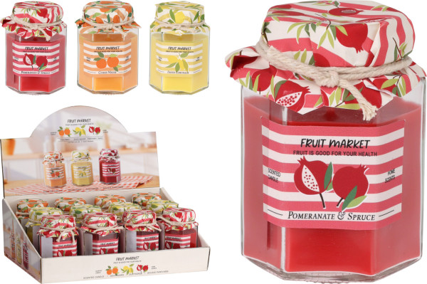 Duftkerze FRUIT in mehrfarbig aus Wachs