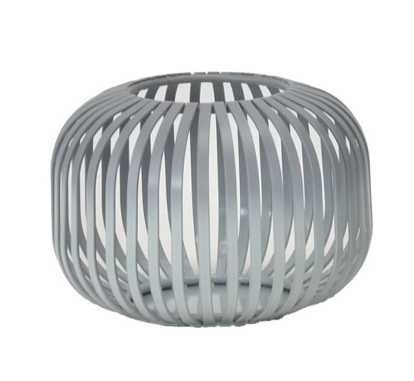 Laterne LUNARO in grau aus Metall