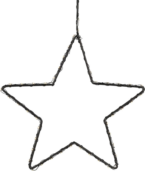 Christbaumschmuck Hänger Stern LED in schwarz